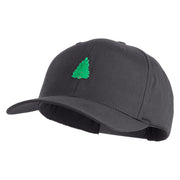 Pine Tree Patched Retro Cotton Blend Snapback Cap - Charcoal OSFM