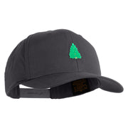 Pine Tree Patched Retro Cotton Blend Snapback Cap - Charcoal OSFM