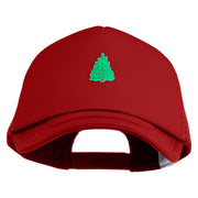 Pine Tree Patched Summer Foam Mesh Trucker Cap - Red OSFM