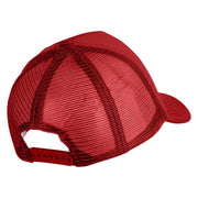 Pine Tree Patched Summer Foam Mesh Trucker Cap - Red OSFM