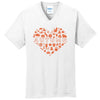 Autumn Heart Graphic Design Big Size Port & Company Core Cotton V-Neck Tshirt