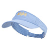 Nope Embroidered Pro Style Cotton Twill Washed Visor - Lt-Blue OSFM