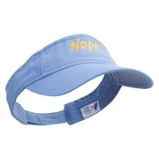 Nope Embroidered Pro Style Cotton Twill Washed Visor - Lt-Blue OSFM