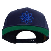 Flat Medical Embroidered Wool Blend Prostyle Snapback - Navy OSFM