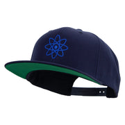 Flat Medical Embroidered Wool Blend Prostyle Snapback - Navy OSFM