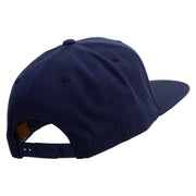 Flat Medical Embroidered Wool Blend Prostyle Snapback - Navy OSFM