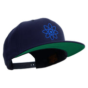 Flat Medical Embroidered Wool Blend Prostyle Snapback - Navy OSFM