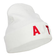 Austria AUT Flag Embroidered Long Beanie