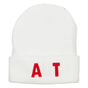 Austria AUT Flag Embroidered Long Beanie