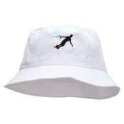 Wakeboarding Embroidered Pigment Dyed Bucket Hat