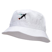 Wakeboarding Embroidered Pigment Dyed Bucket Hat