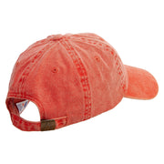 Dad is Awsome Embroidered Pigment Dyed Wash Cap - Orange OSFM