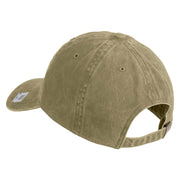 Once  A Marine Always a Marine Embroidered Washed Solid Pigment Dyed Cotton Twill Brass Buckle Cap - Khaki OSFM