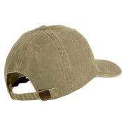 Once  A Marine Always a Marine Embroidered Washed Solid Pigment Dyed Cotton Twill Brass Buckle Cap - Khaki OSFM