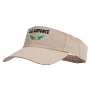 Air Force Embroidered Cotton Twill Sun Visor - Khaki OSFM