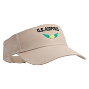 Air Force Embroidered Cotton Twill Sun Visor - Khaki OSFM