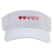 Health Points Embroidered Cotton Twill Sun Visor - White OSFM