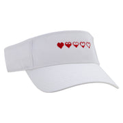 Health Points Embroidered Cotton Twill Sun Visor - White OSFM