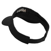 Nope Embroidered Pro Style Cotton Twill Washed Visor - Black OSFM