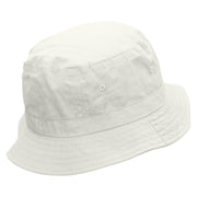 Mardi Maracas Embroidered Pigment Dyed Bucket Hat - White OSFM