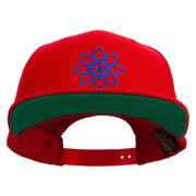 Flat Medical Embroidered Wool Blend Prostyle Snapback - Red OSFM