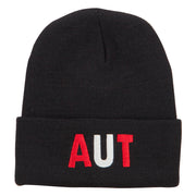 Austria AUT Flag Embroidered Long Beanie