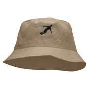 Wakeboarding Embroidered Pigment Dyed Bucket Hat