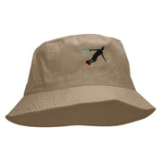 Wakeboarding Embroidered Pigment Dyed Bucket Hat