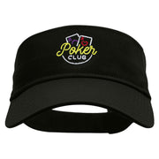 The Poker Club Embroidered Cotton Twill Sun Visor