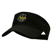 The Poker Club Embroidered Cotton Twill Sun Visor