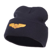 Astronaut Badge Embroidered Long Beanie