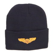 Astronaut Badge Embroidered Long Beanie