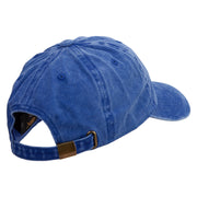 Dad is Awsome Embroidered Pigment Dyed Wash Cap - Royal OSFM