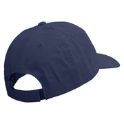 Goat Embroidered Low Profile Dyed Cotton Twill Cap - Navy OSFM