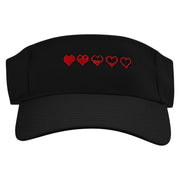 Health Points Embroidered Cotton Twill Sun Visor - Black OSFM