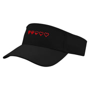 Health Points Embroidered Cotton Twill Sun Visor - Black OSFM