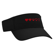 Health Points Embroidered Cotton Twill Sun Visor - Black OSFM