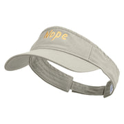 Nope Embroidered Pro Style Cotton Twill Washed Visor - Stone OSFM