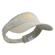 Nope Embroidered Pro Style Cotton Twill Washed Visor - Stone OSFM