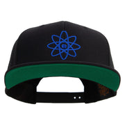 Flat Medical Embroidered Wool Blend Prostyle Snapback - Black OSFM