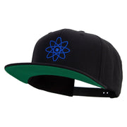 Flat Medical Embroidered Wool Blend Prostyle Snapback - Black OSFM