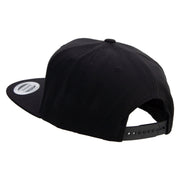 Flat Medical Embroidered Wool Blend Prostyle Snapback - Black OSFM