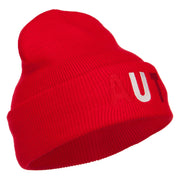 Austria AUT Flag Embroidered Long Beanie