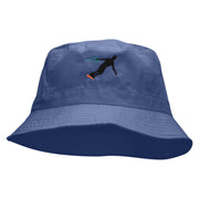 Wakeboarding Embroidered Pigment Dyed Bucket Hat