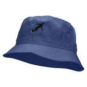 Wakeboarding Embroidered Pigment Dyed Bucket Hat