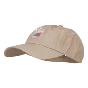 USA with American Flag Embroidered Low Cap