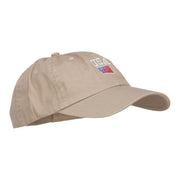 USA with American Flag Embroidered Low Cap