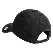 Once  A Marine Always a Marine Embroidered Washed Solid Pigment Dyed Cotton Twill Brass Buckle Cap - Black OSFM