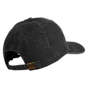Once  A Marine Always a Marine Embroidered Washed Solid Pigment Dyed Cotton Twill Brass Buckle Cap - Black OSFM