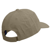 Goat Embroidered Low Profile Dyed Cotton Twill Cap - Olive OSFM